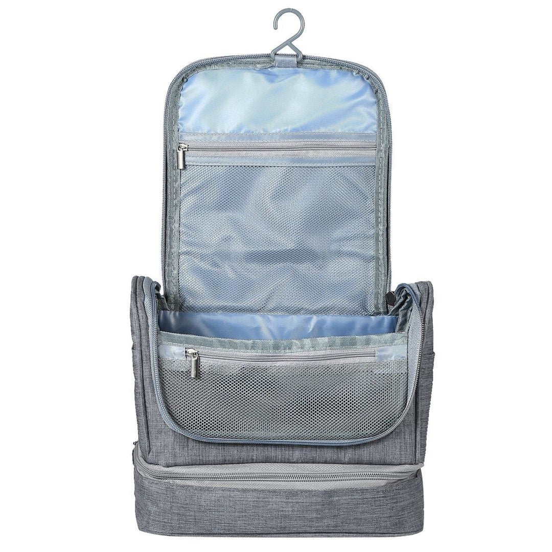Travel Toiletry Bag Cosmetics Organizer Bag Hanging Wash Bag Waterproof Case with Handstrap Image 9