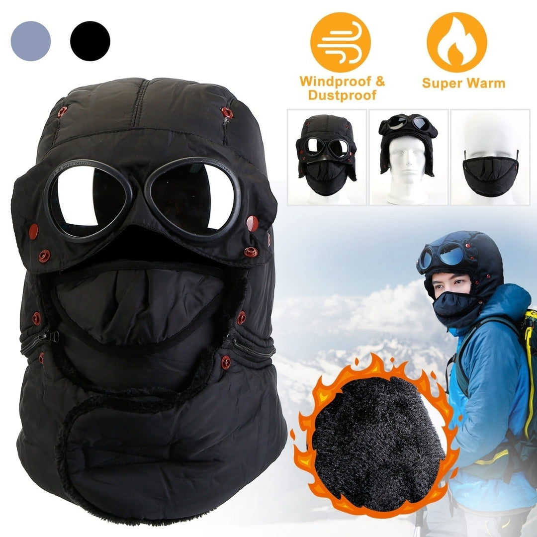 Unisex Thermal Winter Goggles Hat Warmth Trapper Trooper Cap Windproof Dustproof Breathable Hat Image 10