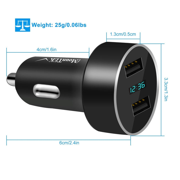 Universal 15W 3.1A Dual USB Car Charger Adapter Aluminum Alloy Fast Car Charging Adapter for iPhone XR XS Tablet PC Image 7