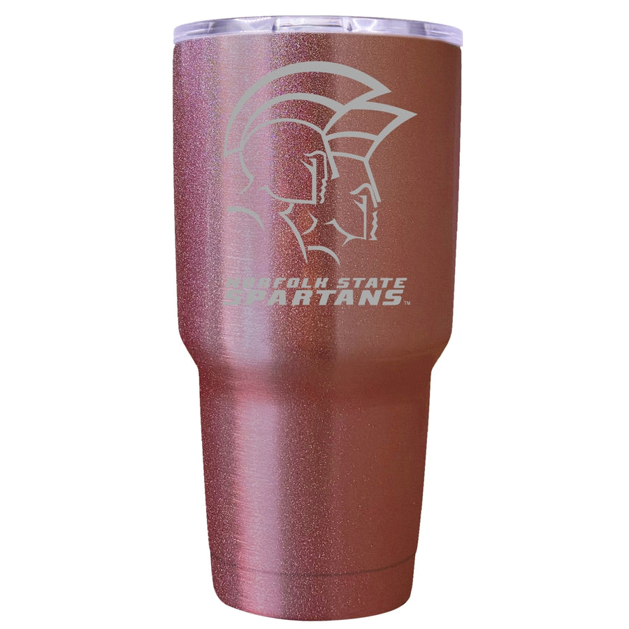 Norfolk State University Premium Laser Engraved Tumbler - 24oz Stainless Steel Insulated Mug Rose Gold Image 1