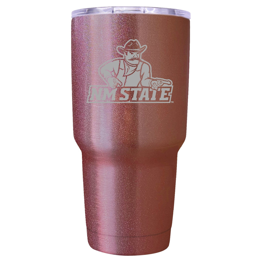 Mexico State University Aggies Premium Laser Engraved Tumbler - 24oz Stainless Steel Insulated Mug Rose Gold Image 1