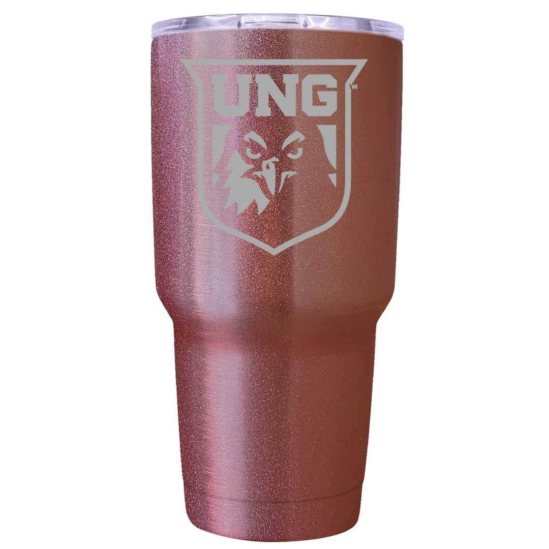 North Georgia Nighhawks Premium Laser Engraved Tumbler - 24oz Stainless Steel Insulated Mug Rose Gold Image 1