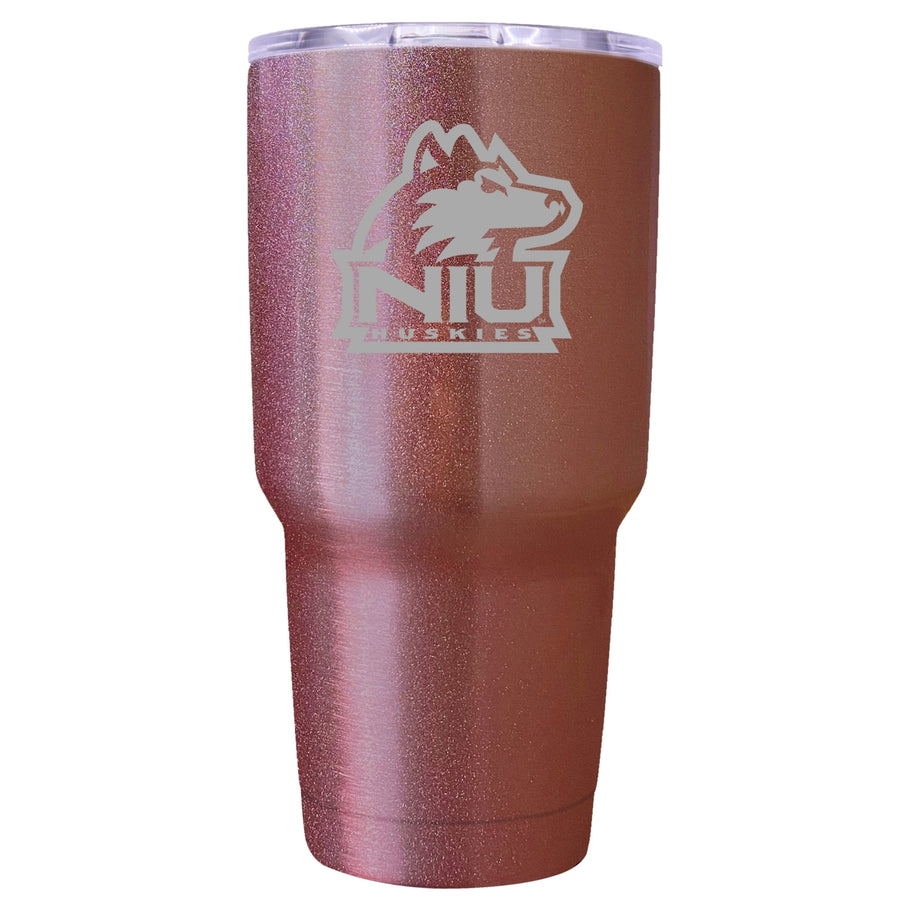 Northern Illinois Huskies Premium Laser Engraved Tumbler - 24oz Stainless Steel Insulated Mug Rose Gold Image 1