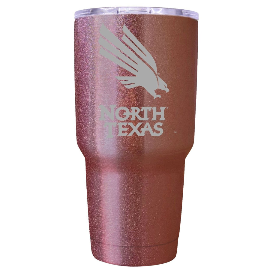 North Texas Premium Laser Engraved Tumbler - 24oz Stainless Steel Insulated Mug Rose Gold Image 1