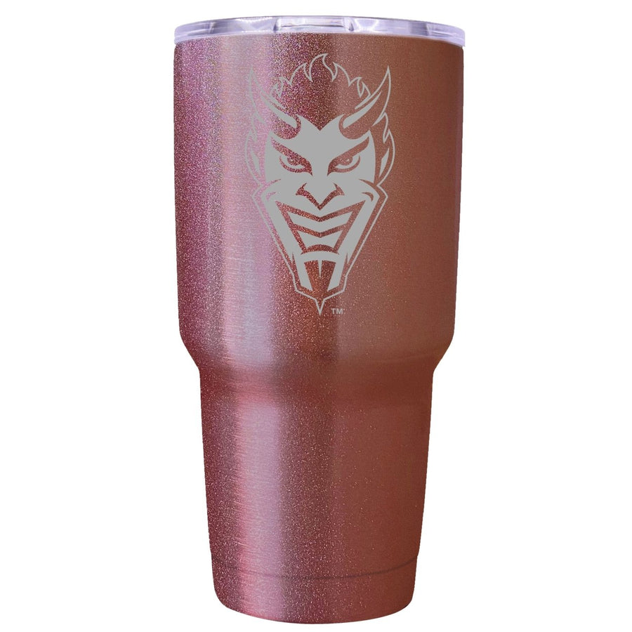 Northwestern State Demons 24 oz Insulated Tumbler Etched - Rose Gold Image 1