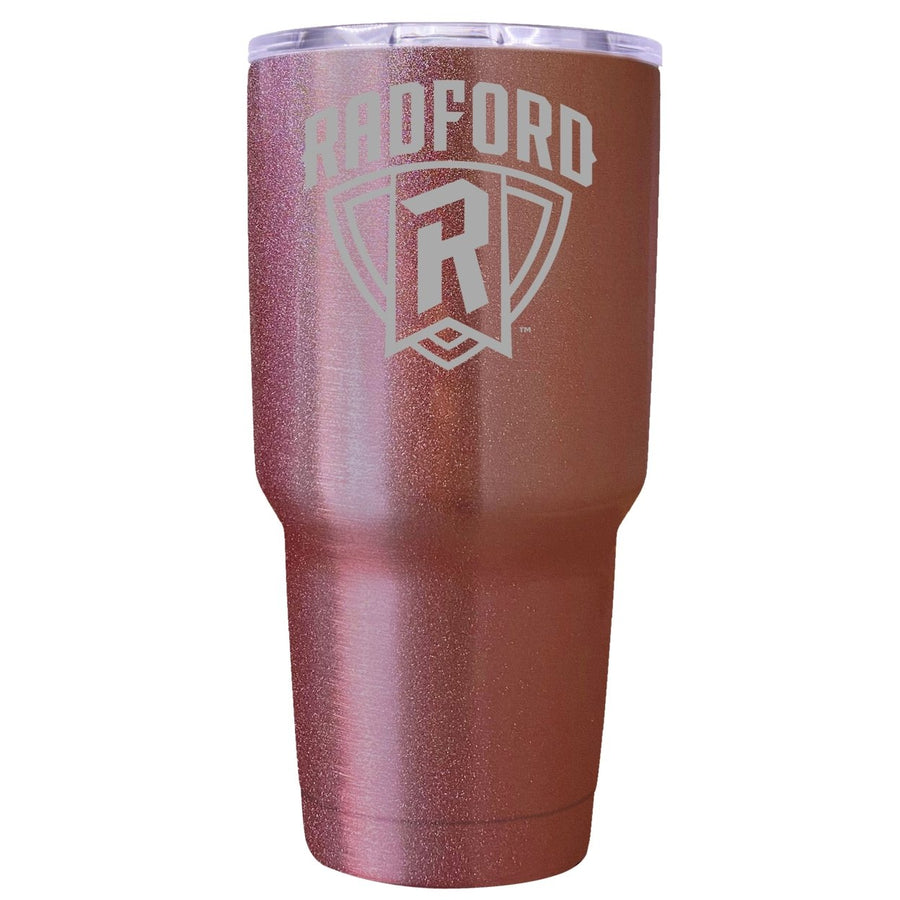 Radford University Highlanders Premium Laser Engraved Tumbler - 24oz Stainless Steel Insulated Mug Rose Gold Image 1