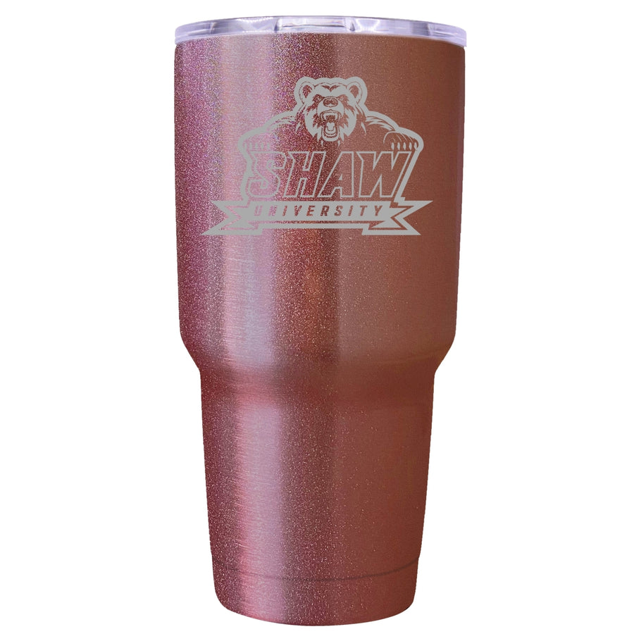 Shaw University Bears Premium Laser Engraved Tumbler - 24oz Stainless Steel Insulated Mug Rose Gold Image 1