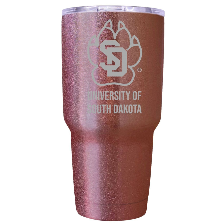 South Dakota Coyotes Premium Laser Engraved Tumbler - 24oz Stainless Steel Insulated Mug Rose Gold Image 1