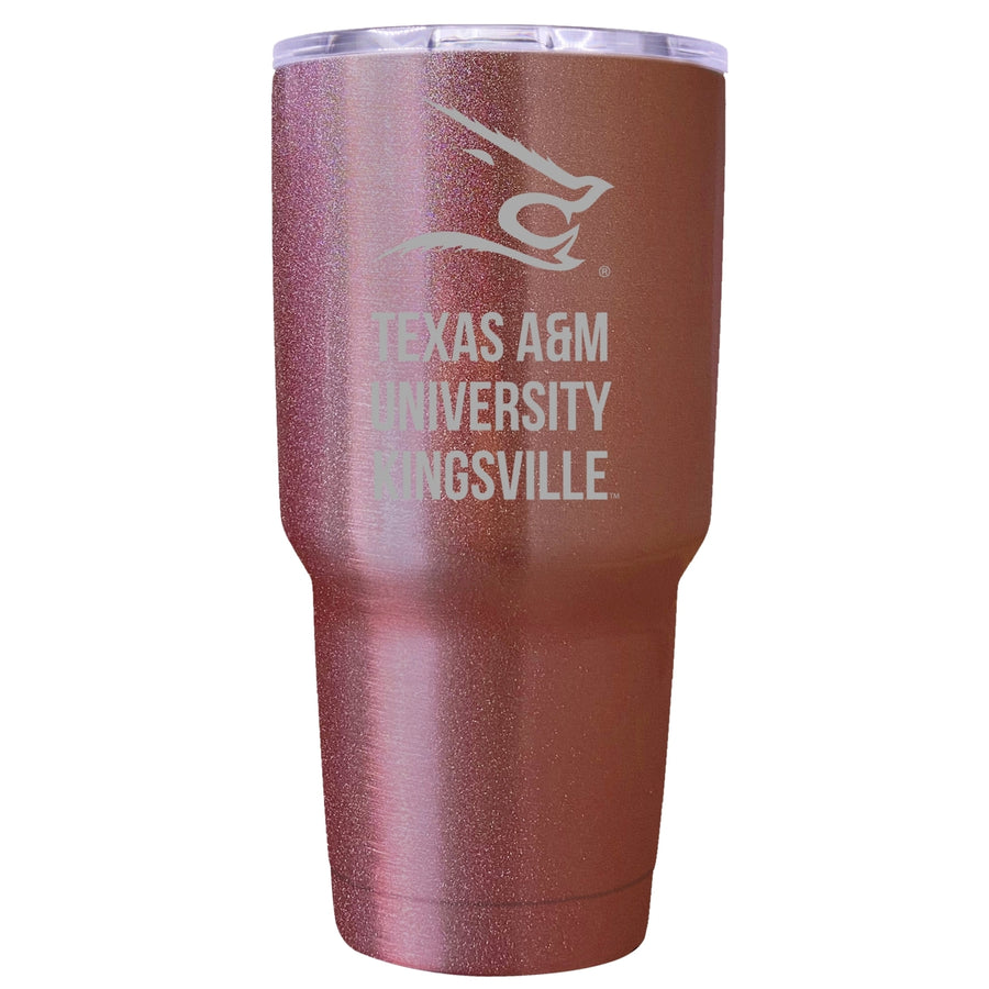 Texas AandM Kingsville Javelinas Premium Laser Engraved Tumbler - 24oz Stainless Steel Insulated Mug Rose Gold Image 1