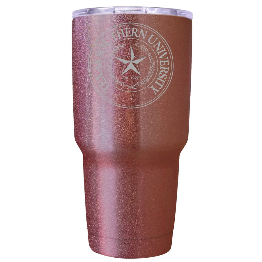 Texas Southern University 24 oz Insulated Tumbler Etched - Rose Gold Image 1