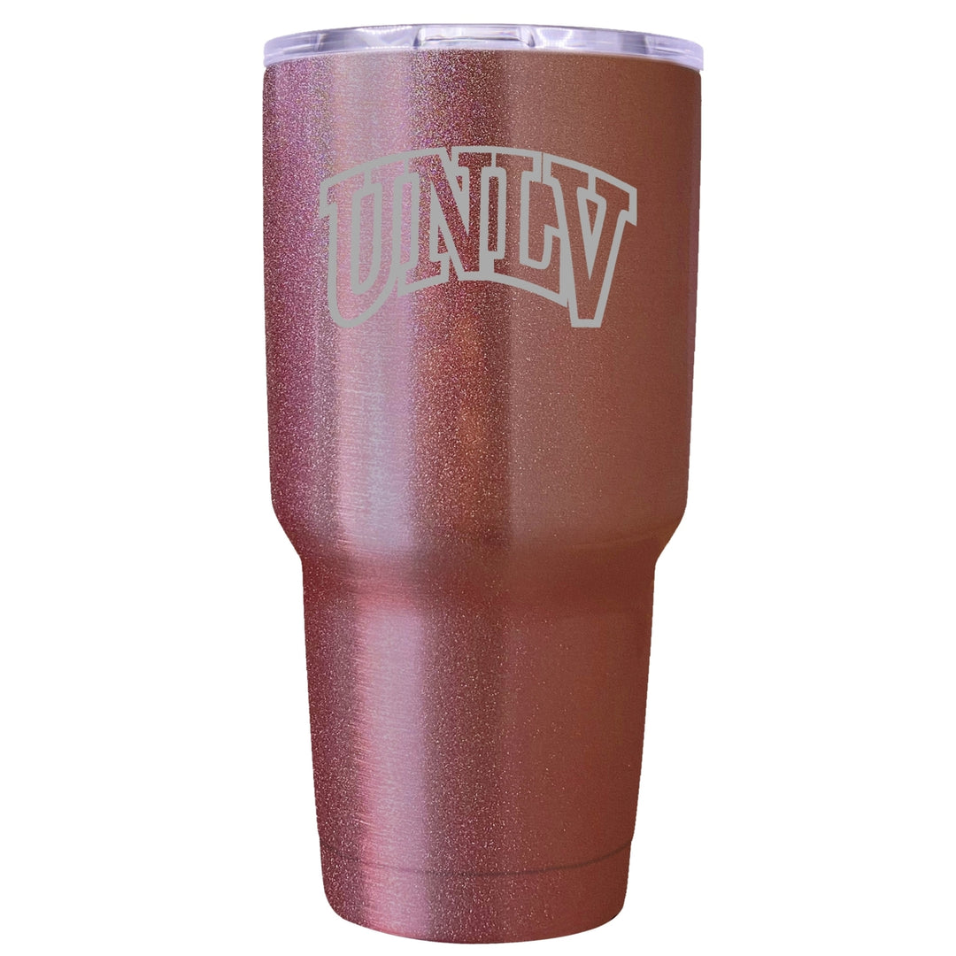 UNLV Rebels Premium Laser Engraved Tumbler - 24oz Stainless Steel Insulated Mug Rose Gold Image 1