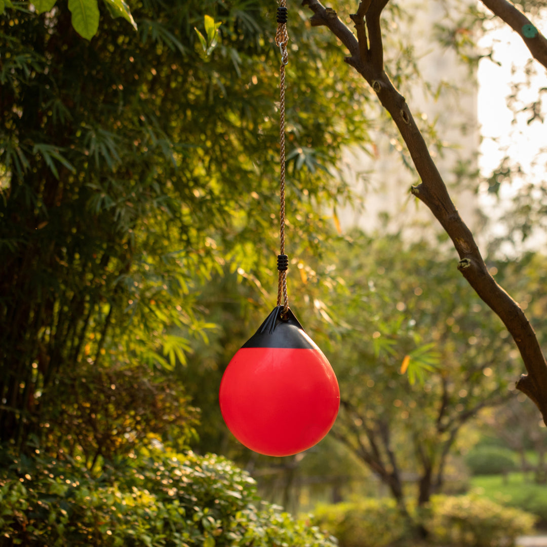 Red Outdoor Patio Playground Hanging Adjustable Ball Round Swing Inflatable Heavy Duty Rubber Round Swing Ball Pump Image 4