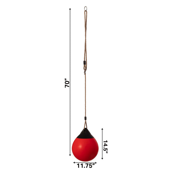 Red Outdoor Patio Playground Hanging Adjustable Ball Round Swing Inflatable Heavy Duty Rubber Round Swing Ball Pump Image 7