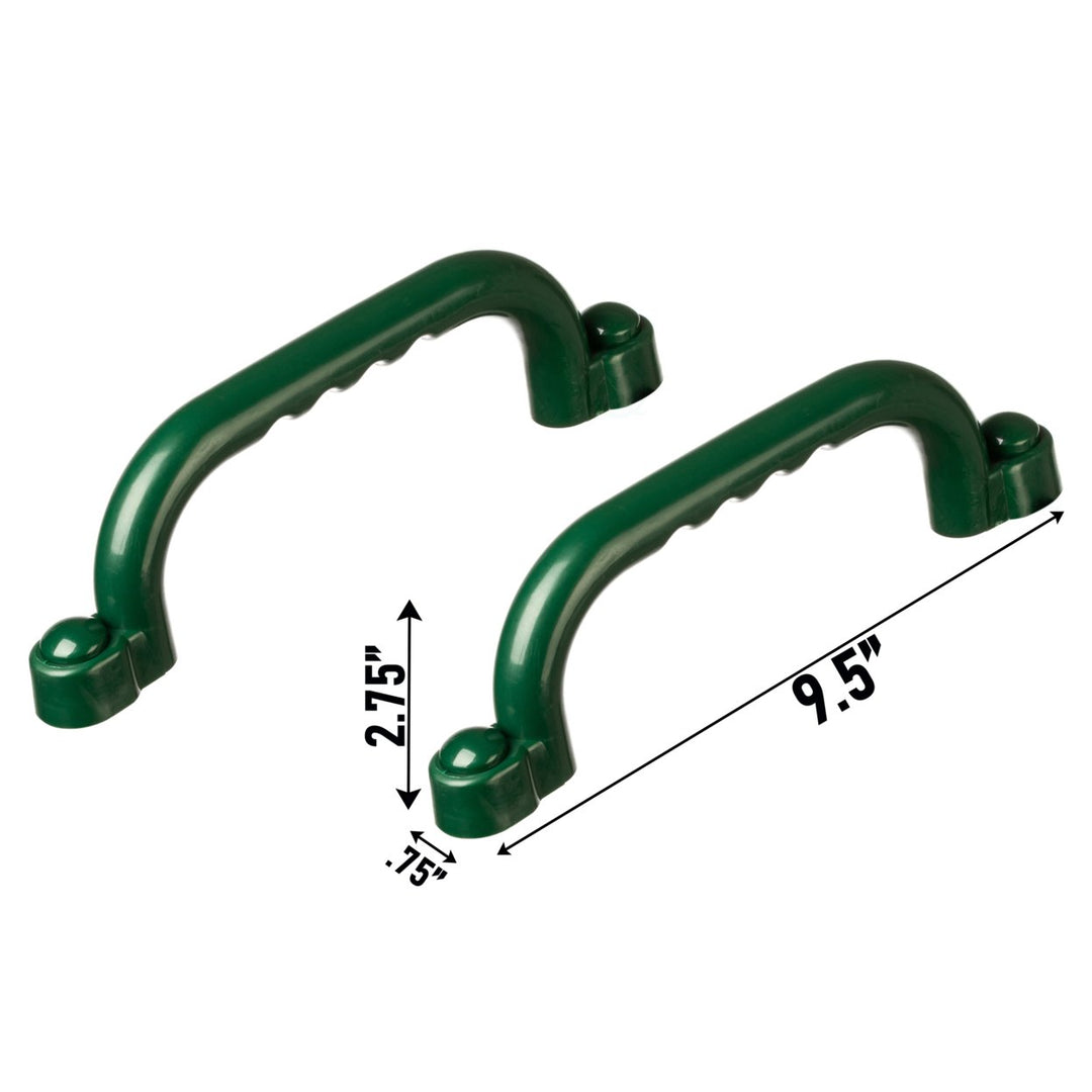 Green Plastic Safety Grab Handles Set 9.5 inch Playhouse Grip Bars for Kids Image 6