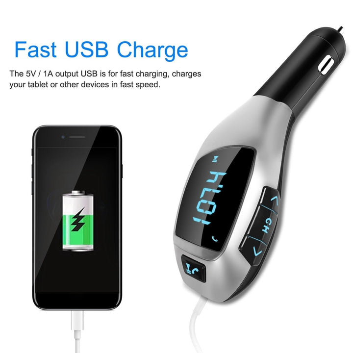 Car FM Wireless Transmitter USB Charge Hands-free Call MP3 Player Image 4