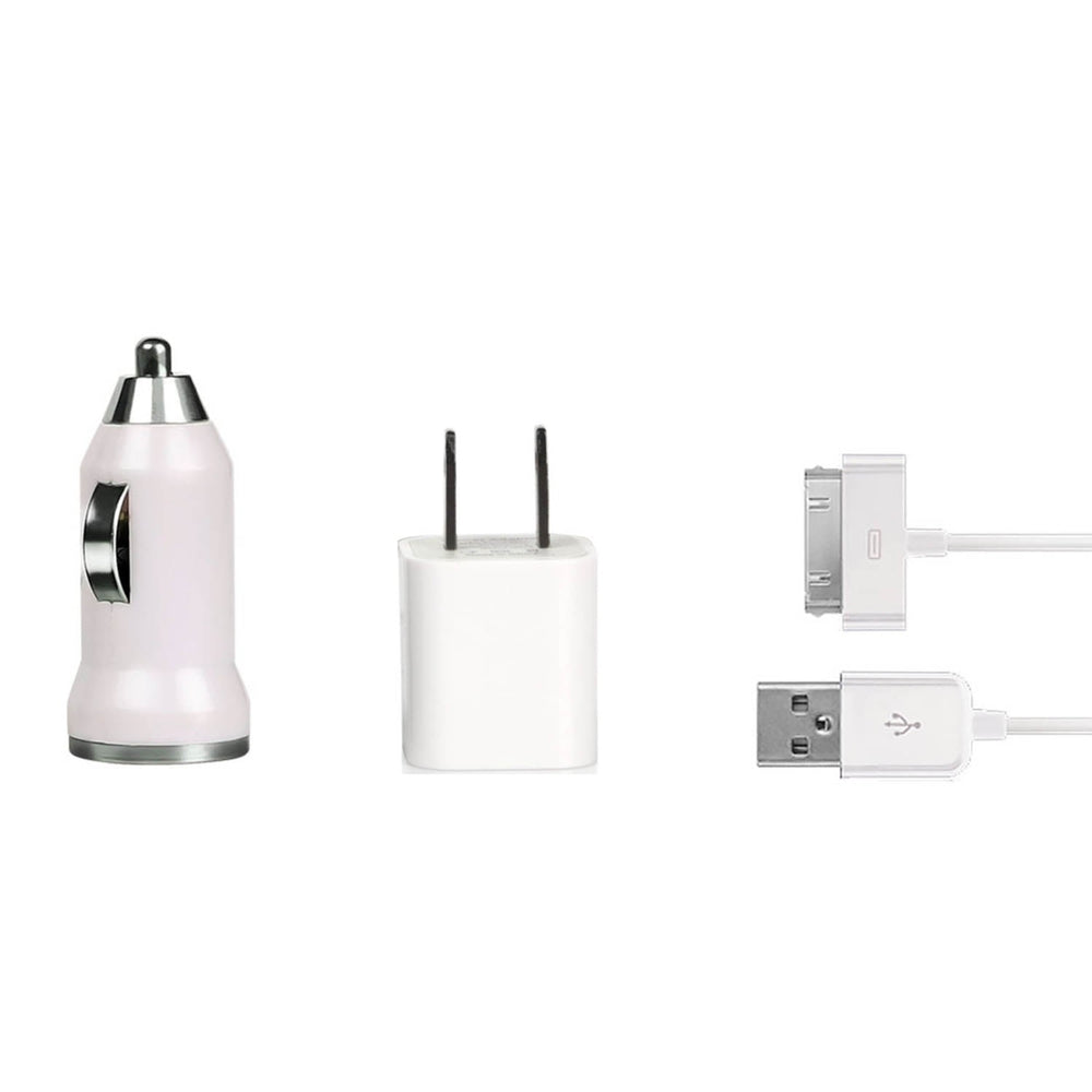 32pin USB Car Charger USB Wall Charger USB Cable Working with iPhone4 4S Image 2
