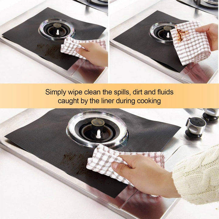 4-Pack Reusable Nonstick Stovetop Burner Protector Liner Image 8