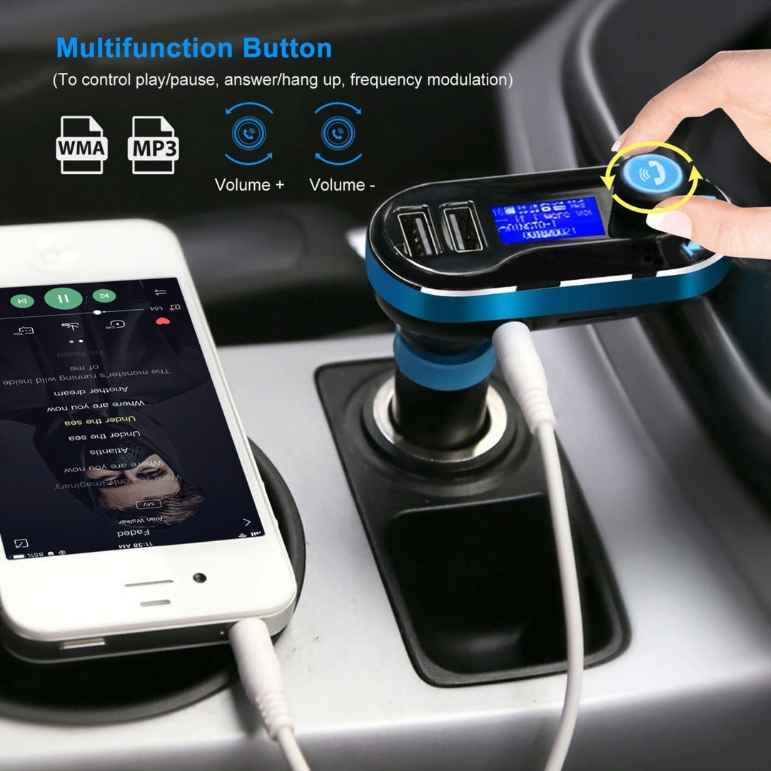 Car Wireless FM Transmitter Dual USB Charger Hands-free Call MP3 Player Aux-in LED Display Remote Controller Image 6