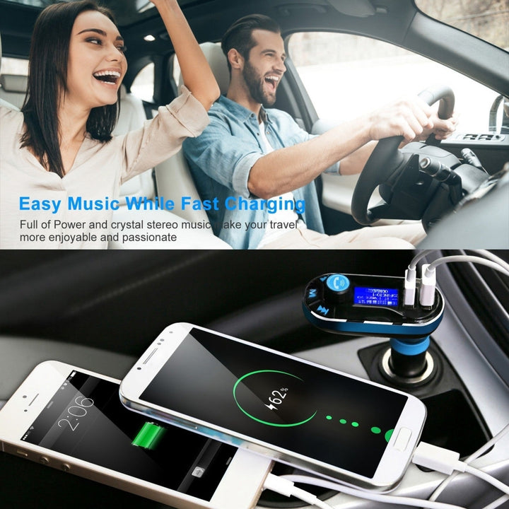 Car Wireless FM Transmitter Dual USB Charger Hands-free Call MP3 Player Aux-in LED Display Remote Controller Image 7