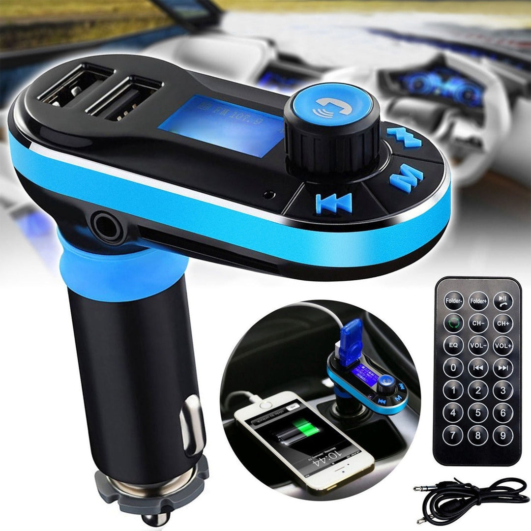 Car Wireless FM Transmitter Dual USB Charger Hands-free Call MP3 Player Aux-in LED Display Remote Controller Image 10