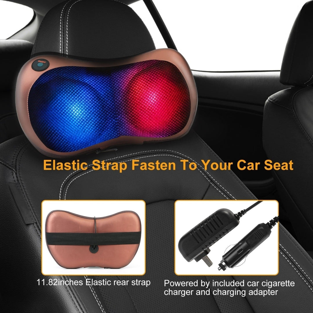 Back Neck Massage Pillow Thermotherapy Kneading Manipulation Massager Car Massage Pillow Image 6