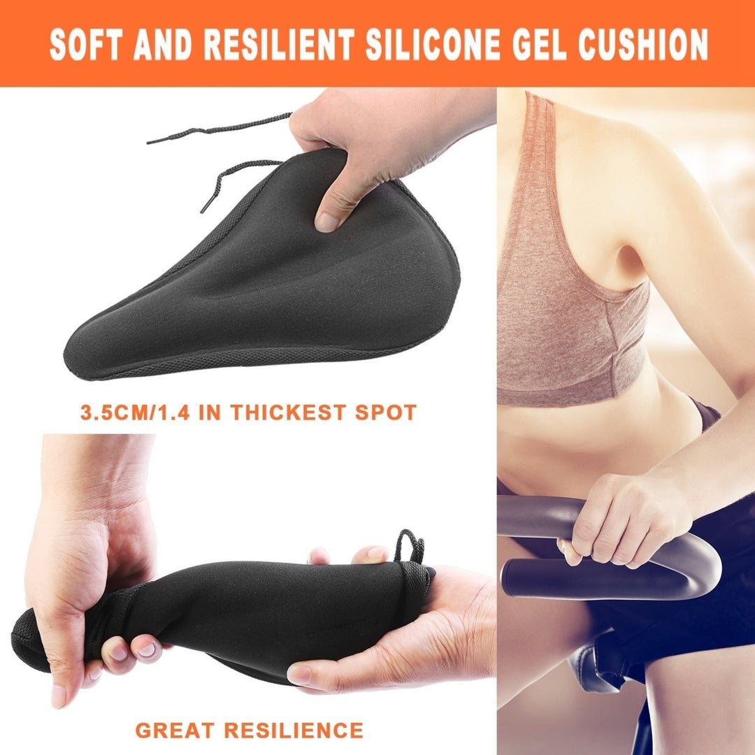 Bike Seat Cover Anti-Slip Comfortable Bicycle Padded Saddle Cover Wear Resistant Soft Gel Cushion Image 7