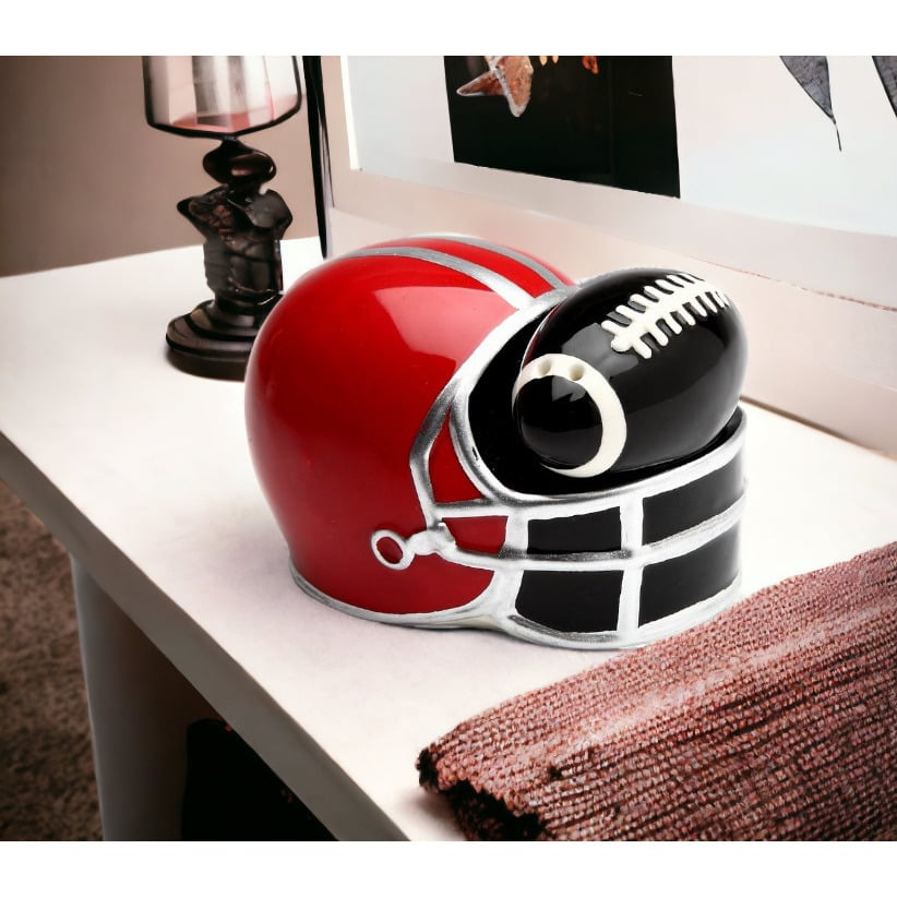 Ceramic Football and Helmet Salt and Pepper ShakersHome DcorKitchen Dcor, Image 2