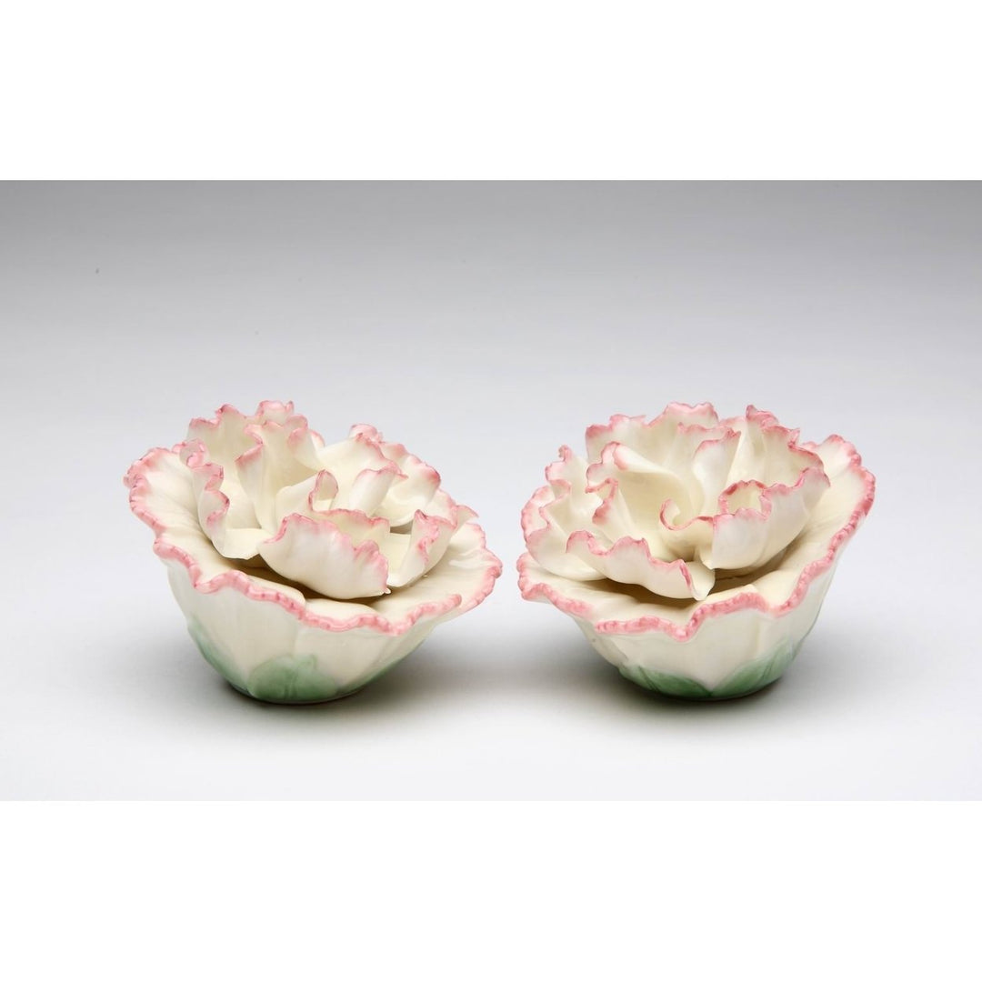 Ceramic Carnation Flower Salt and Pepper Shakers  Mom Image 3