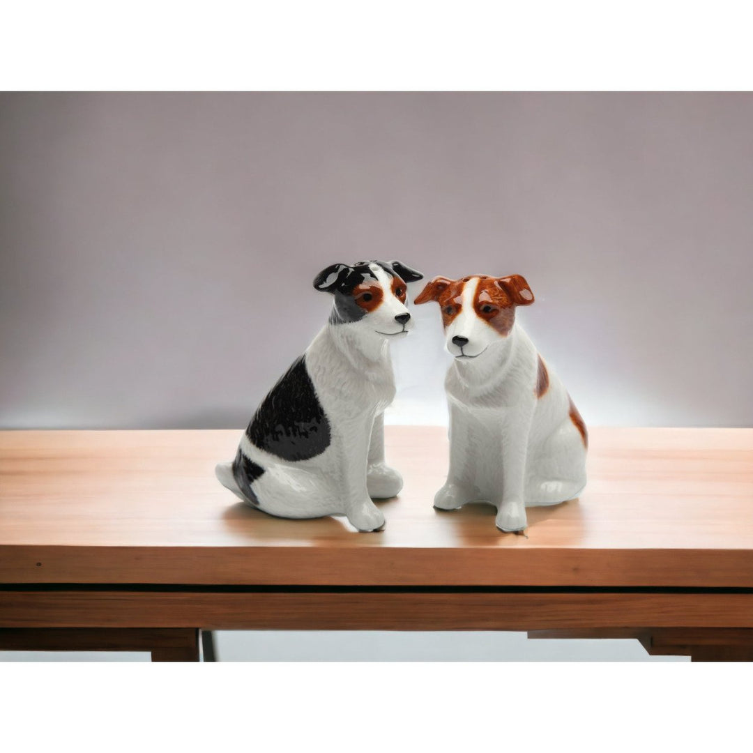 Jack Russel Dog Ceramic Salt and Pepper Shakers 2.6"x1.6" Gift Image 2