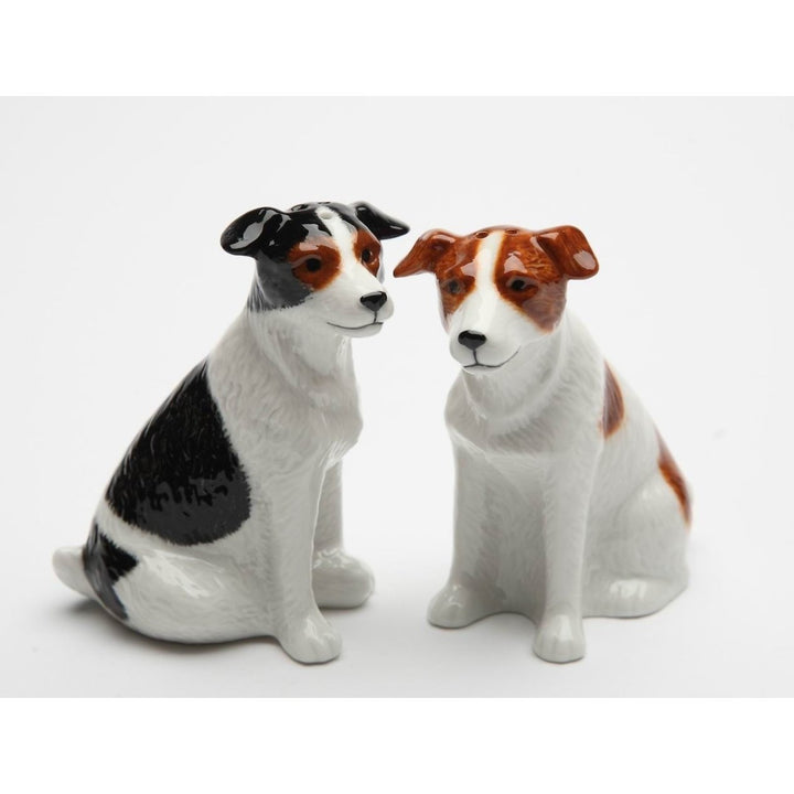 Jack Russel Dog Ceramic Salt and Pepper Shakers 2.6"x1.6" Gift Image 3