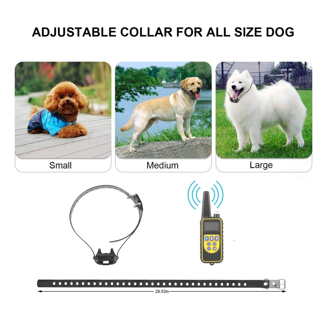 Dog Training Collar IP67 Waterproof Pet Trainer 300mAh Rechargeable 875 Yard Remote Control 4 Modes Image 4