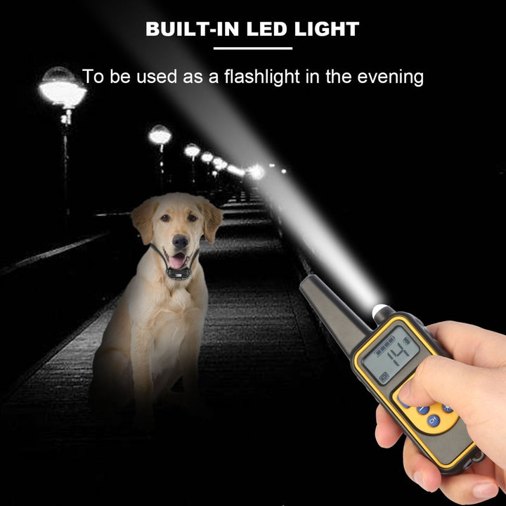 Dog Training Collar IP67 Waterproof Pet Trainer 300mAh Rechargeable 875 Yard Remote Control 4 Modes Image 6