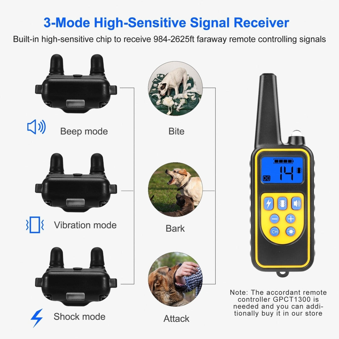 Dog Training Collar Receiver IP67 Waterproof Dog Bark Shock Collar Accessories Adjustable Belt Image 4