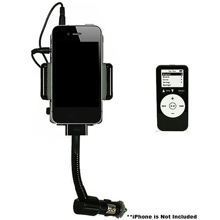 FM Transmitter Hands-free Car Charger with Remote Control Phone Stand 3.5 mm Headphone Jack Image 4