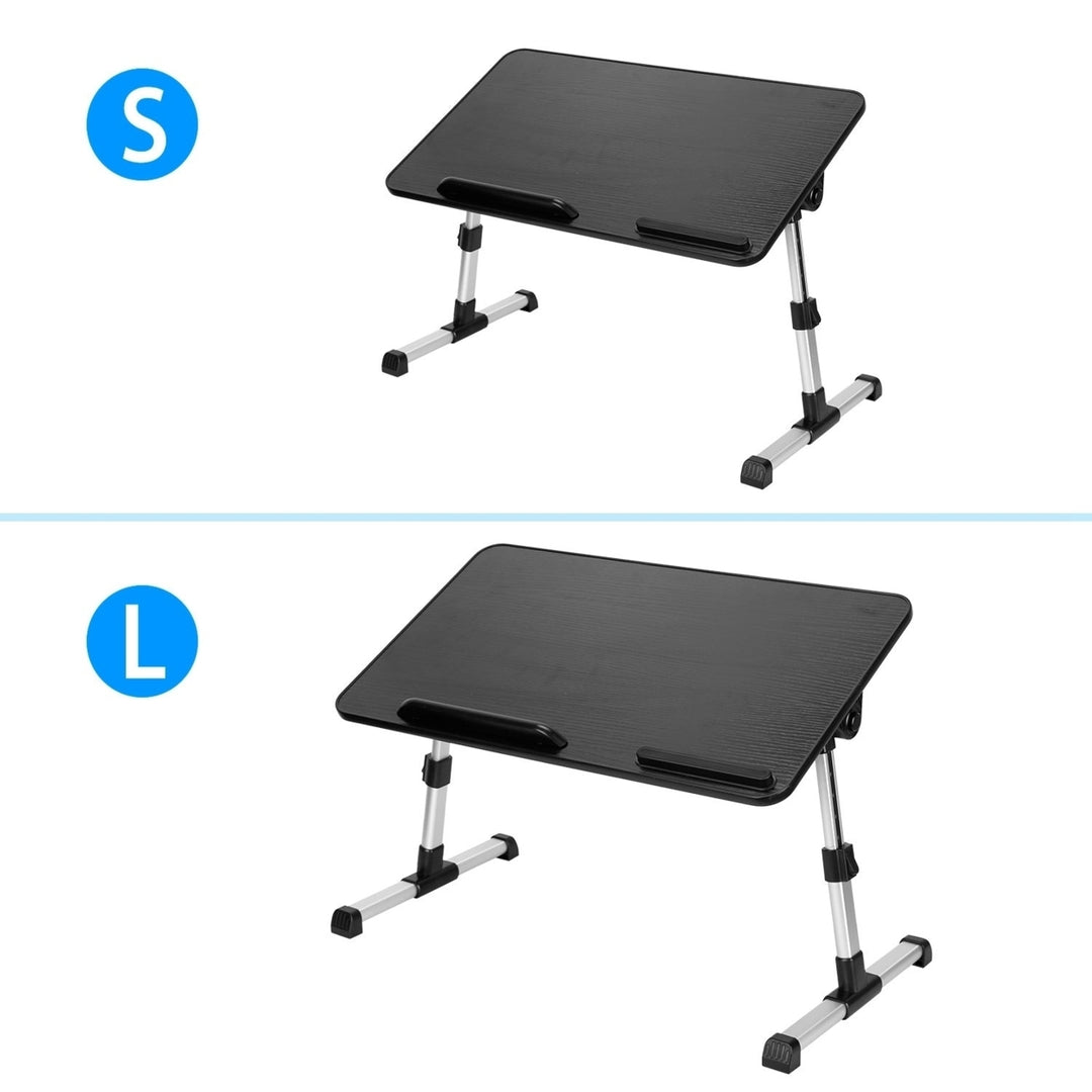 Foldable Laptop Stand Height Angle Adjust Notebook Bed Desk Breakfast Reading Table L Size Image 12