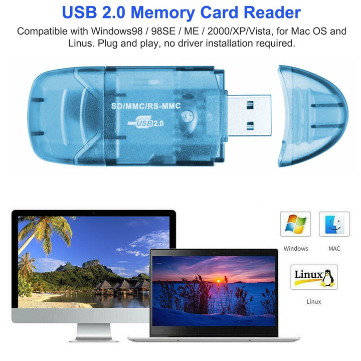 Memory Card Reader USB 2.0 480Mbps High Speed Card Reader Adapter for SD Card Image 4