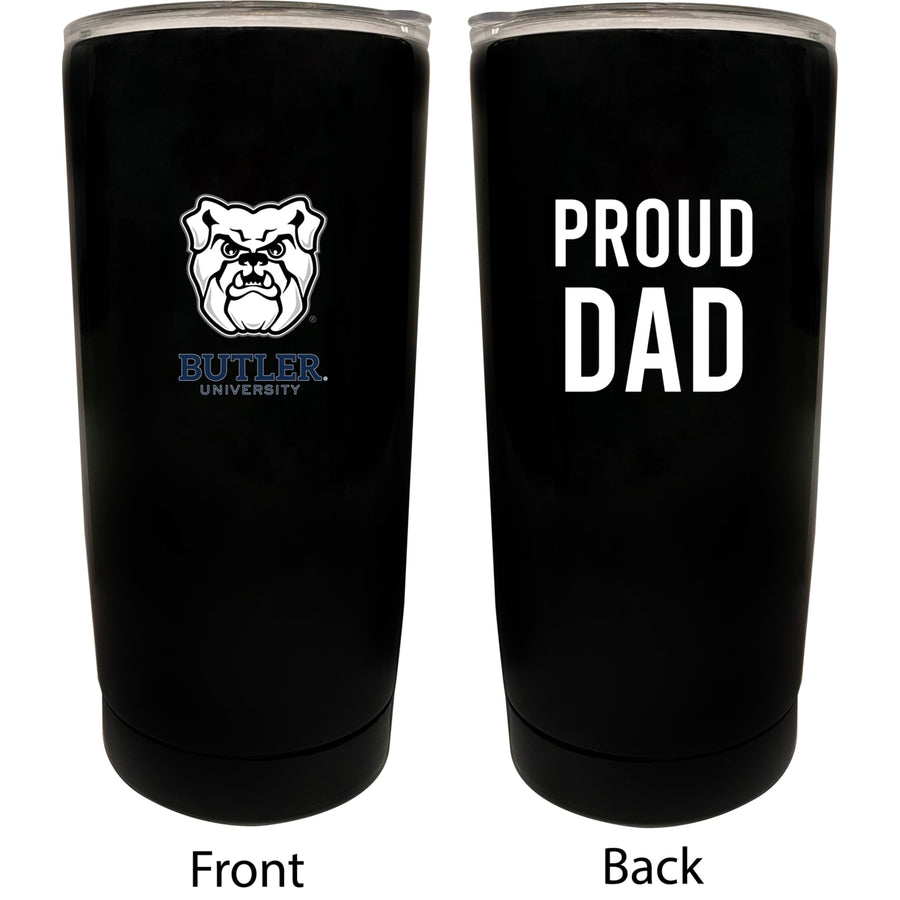 Butler Bulldogs NCAA Insulated Tumbler - 16oz Stainless Steel Travel Mug Proud Dad Design Black Image 1