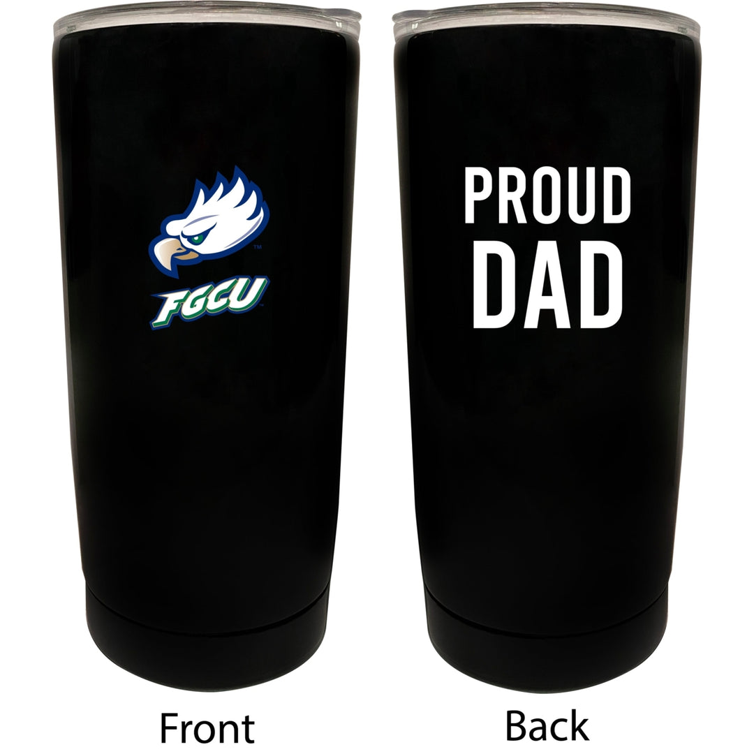 Florida Gulf Coast Eagles NCAA Insulated Tumbler - 16oz Stainless Steel Travel Mug Proud Dad Design Black Image 1