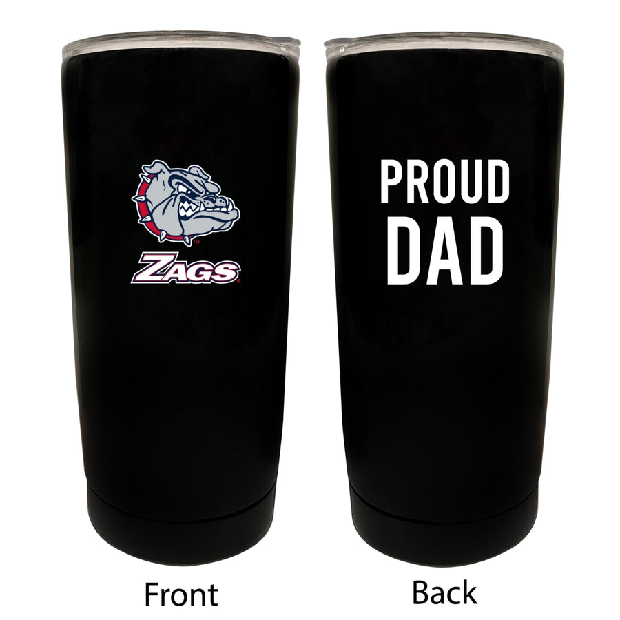 Gonzaga Bulldogs NCAA Insulated Tumbler - 16oz Stainless Steel Travel Mug Proud Dad Design Black Image 1