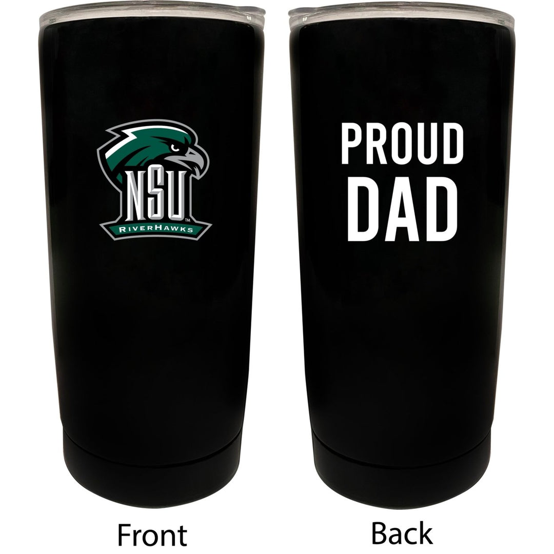 Northeastern State University Riverhawks Proud Dad 16 oz Insulated Stainless Steel Tumblers Image 1