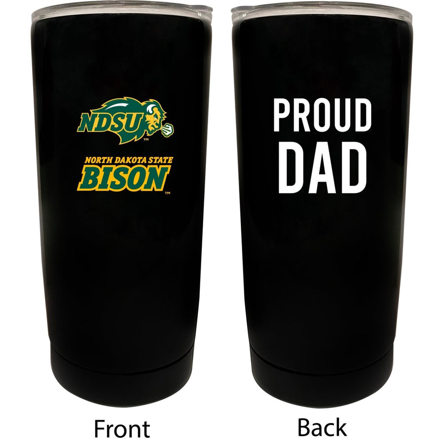 North Dakota State Bison Proud Dad 16 oz Insulated Stainless Steel Tumblers Image 1
