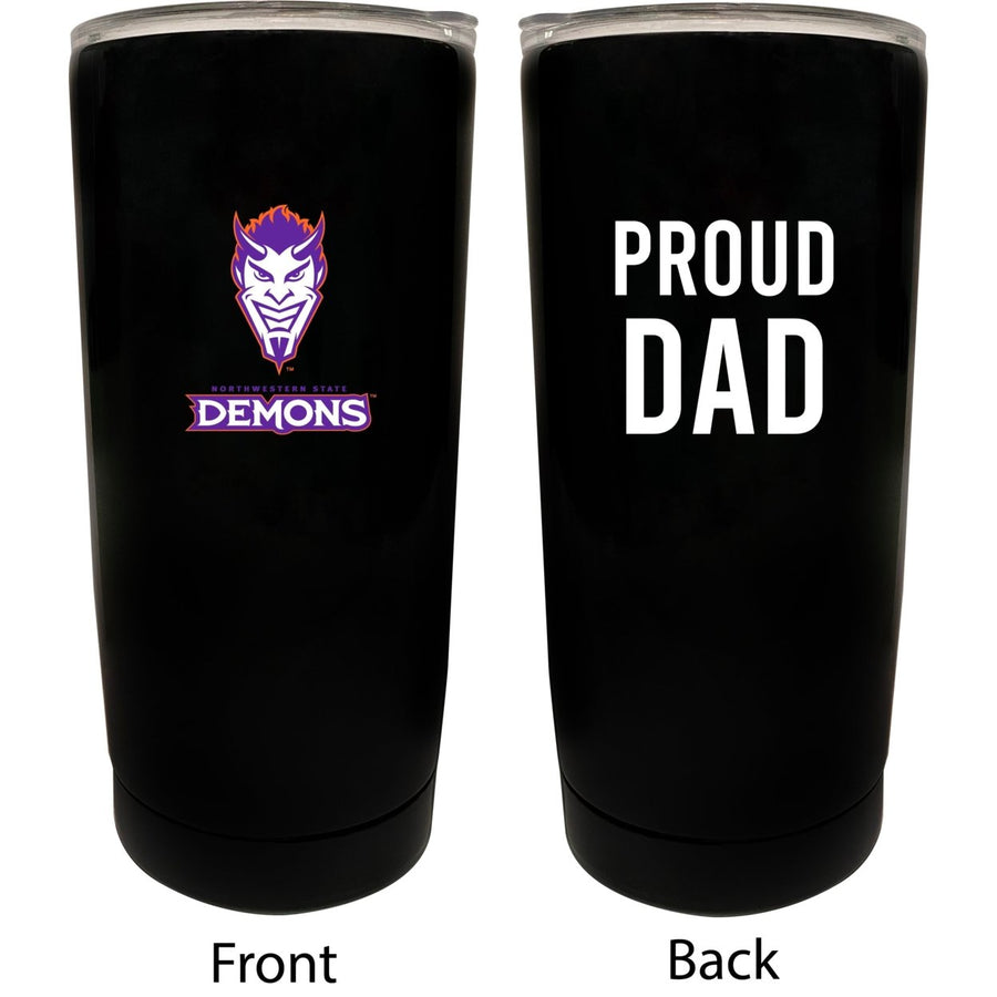 Northwestern State Demons Proud Dad 16 oz Insulated Stainless Steel Tumblers Image 1