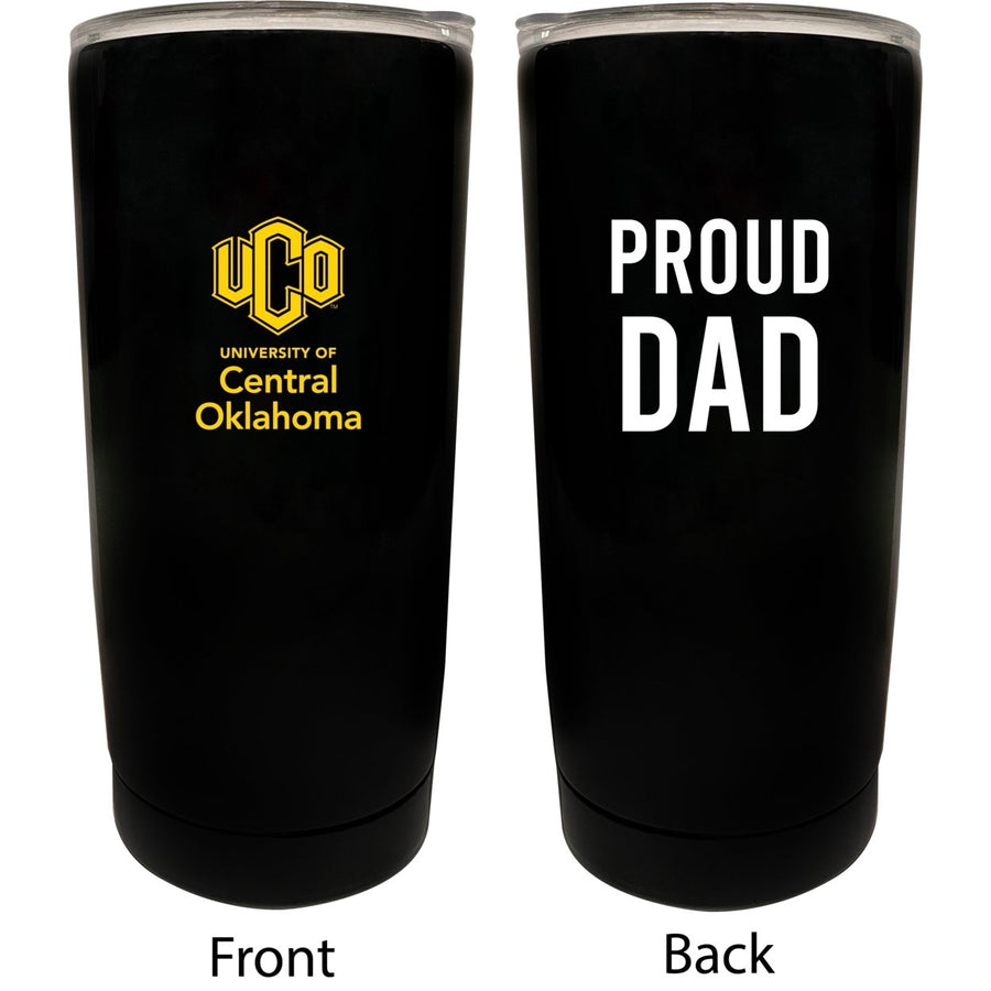 University of Central Oklahoma Bronchos Proud Dad 16 oz Insulated Stainless Steel Tumblers Image 1