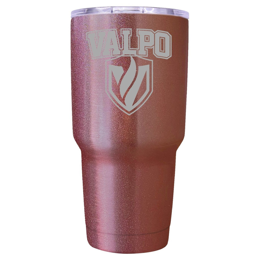 Valparaiso University Premium Laser Engraved Tumbler - 24oz Stainless Steel Insulated Mug Rose Gold Image 1