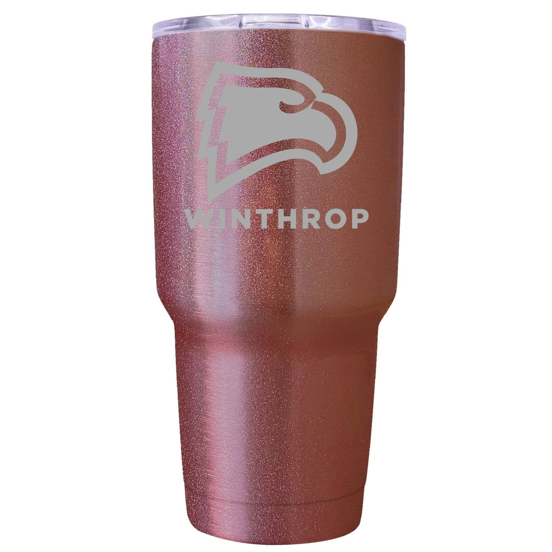 Winthrop University Premium Laser Engraved Tumbler - 24oz Stainless Steel Insulated Mug Rose Gold Image 1