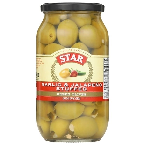Star Garlic and Jalapeno Stuffed Olives20.46 Ounce Image 1