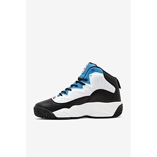 Fila Mens Lightweight Everyday Casual Mb Mid-top Basketball Sneakers WHITE/BLACK/ELECTRIC BLUE Image 4