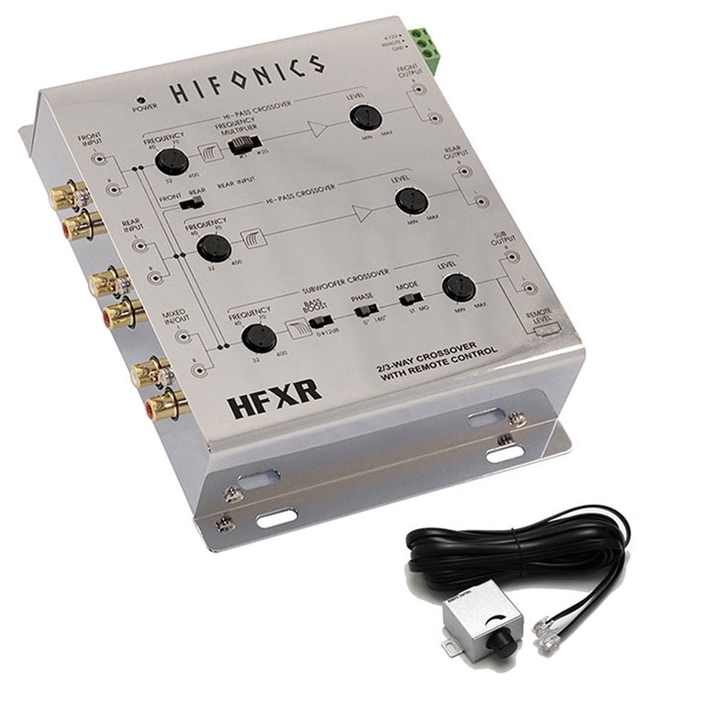 Hifonics HFXR 3-Way Active Crossover With Remote and 8.5 Volt Preamp Output Image 1