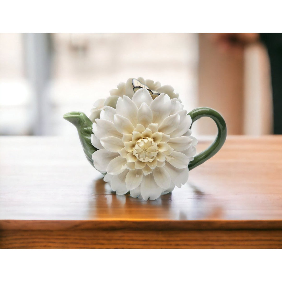 Ceramic Daisy Flower Teapot 6 3/8 Inch Spring  Mom Image 2