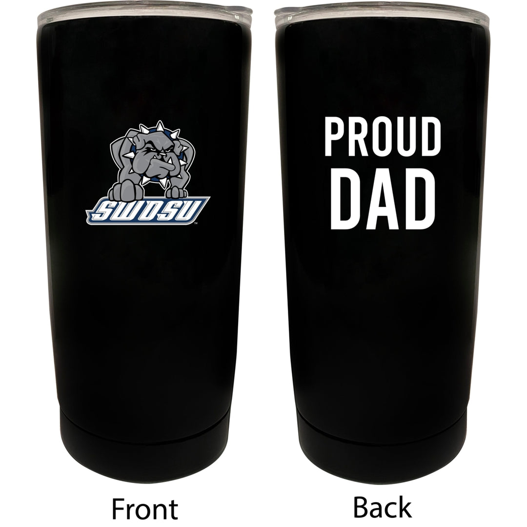 Southwestern Oklahoma State University NCAA Insulated Tumbler - 16oz Stainless Steel Travel Mug Proud Dad Design Black Image 1